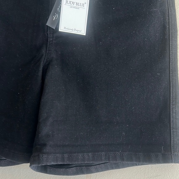 Judy Blue Black Jean Shorts Mid-Length Relaxed Fit - Picture 10 of 12